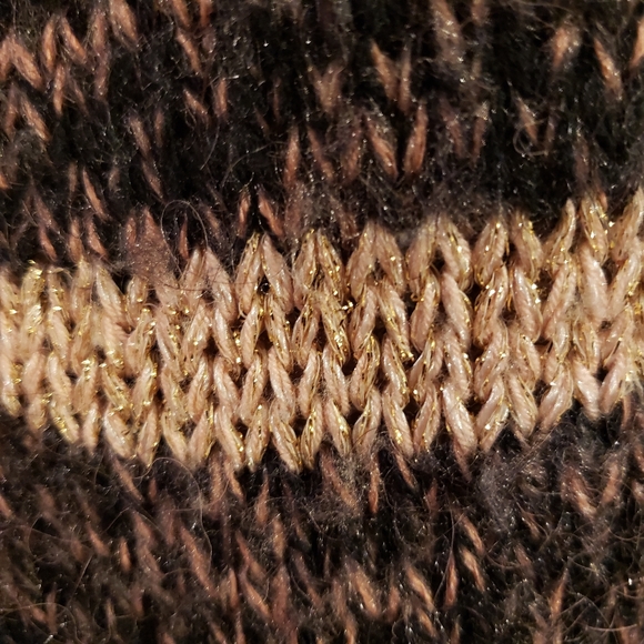 Vintage Susann d V-Neck Chunky Over-Sized Sweater Size L angora accents - Picture 5 of 7